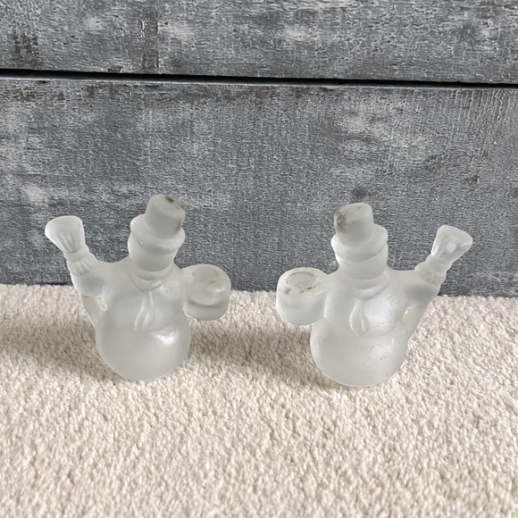Williams Sonoma Snowman Tiny Taper Candle Holders - Picture 3 of 3